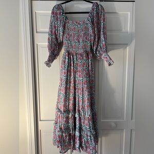 Oliphant smocked floral dress, size xxs